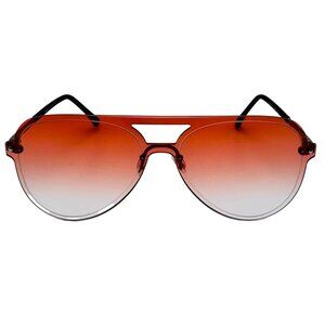 7042 | Red Rimless Aviator Sunglasses